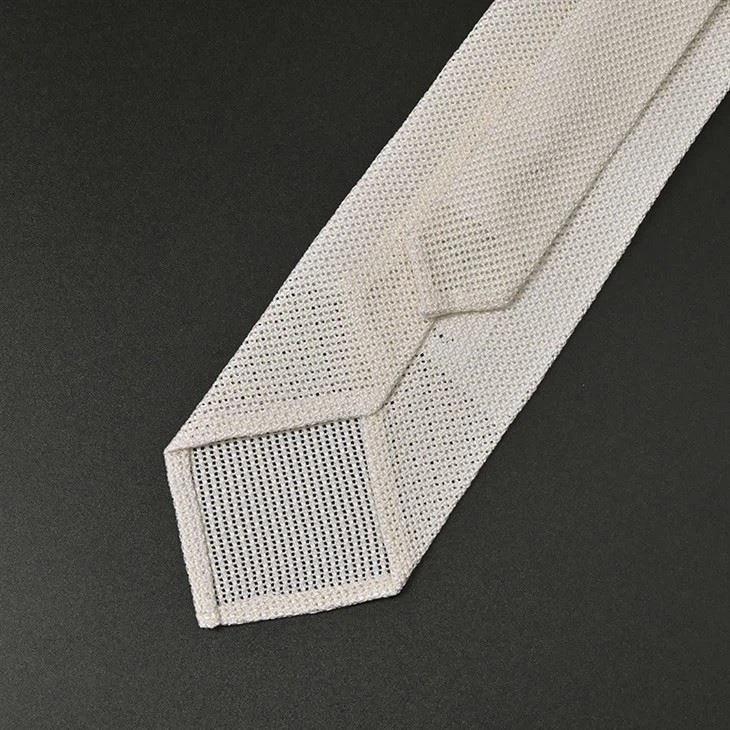 Garza Grossa White Grenadine Necktie