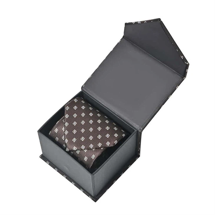 YiLi Blue Patterned Tie Set - Woven Jacquard, Customizable Gift Box